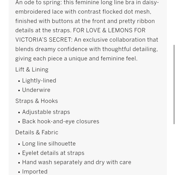 For Love and Lemons Daisy Long Line Bra - Picture 9 of 9